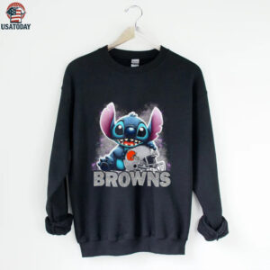 Stitch Loves Browns NFL Fan T Shirt