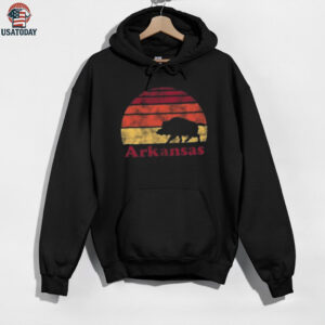 Summit Sportswear Arkansas Navy Blue Razorback Sunset Shirt