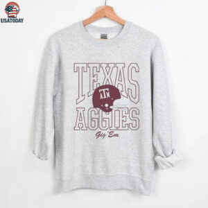 Texas A&M Aggies Gig ‘Em 1975 Football helmet shirt