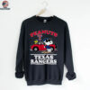 Texas Rangers Snoopy Peanuts Car Baseball T Shirt