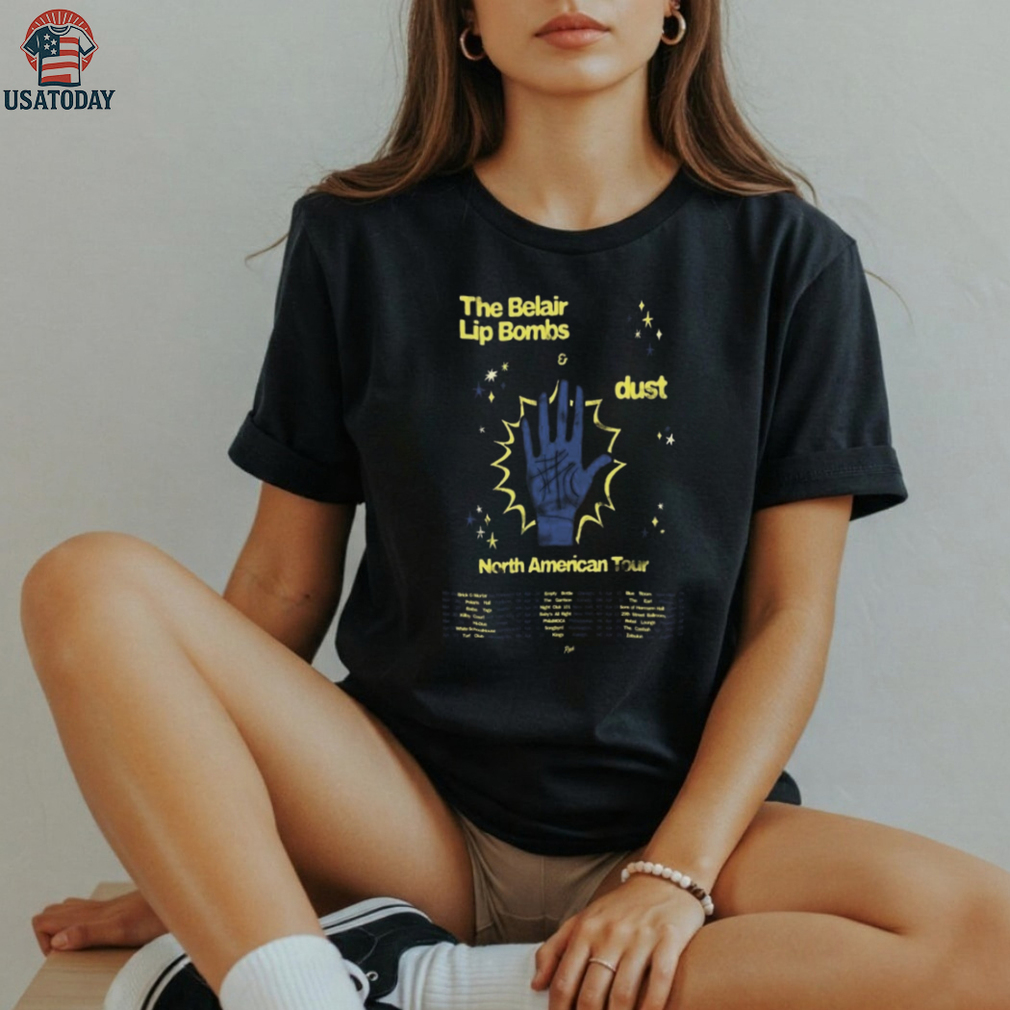 The Belair Lip Bombs North American Tour 2026 Poster T Shirt The Belair Lip Bombs North American Tour 2026 Poster T Shirt