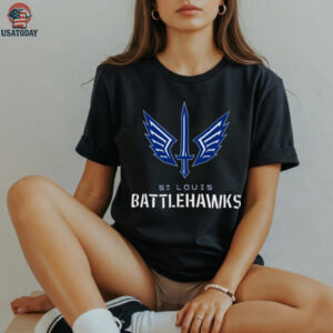 UFL St Louis Battlehawks Lockup Logo T Shirt Hoodie