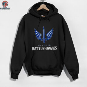 UFL St Louis Battlehawks Lockup Logo T Shirt Hoodie
