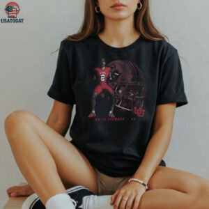 Utah Football Smith Snowden Portrait Black T Shirt