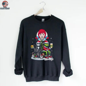 Wendy�s Christmas Jack Skellington And Grinch Burger Coffee T Shirt