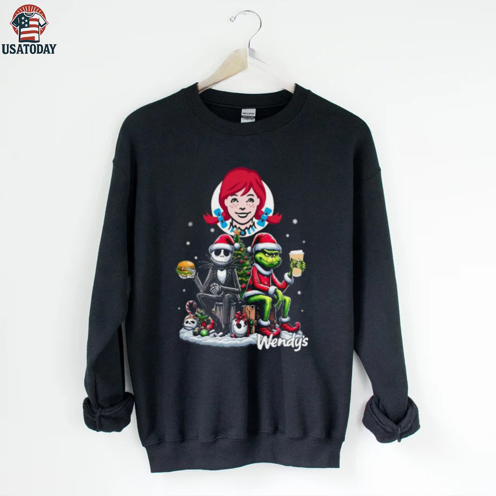 Wendy�s Christmas Jack Skellington And Grinch Burger Coffee T Shirt Wendy�s Christmas Jack Skellington And Grinch Burger Coffee T Shirt