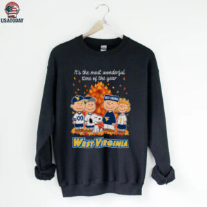 West Virginia Mountaineers x Peanuts Fall T Shirt It’s the Most Wonderful Time of the Year